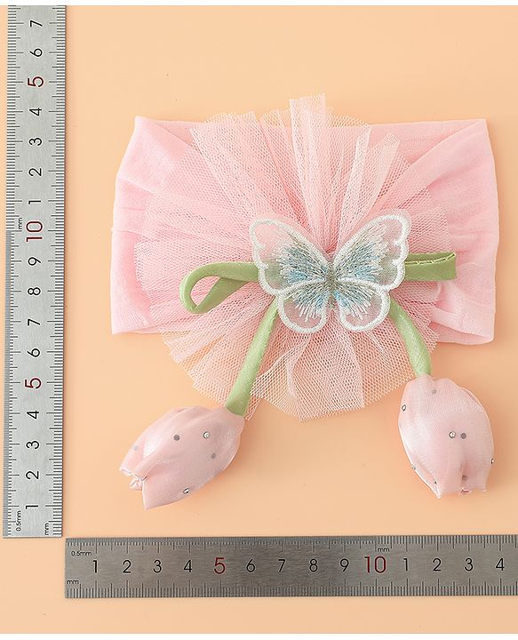 Babyhug Free Size Baby Headbands With Butterfly & Bow Applique - Purple