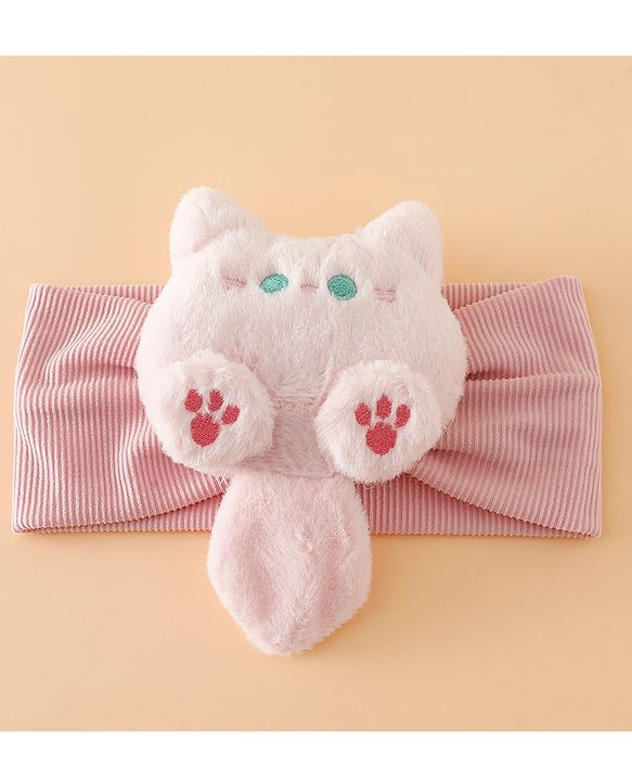 Babyhug Free Size Kitten snowball Applique Headbands - Pink