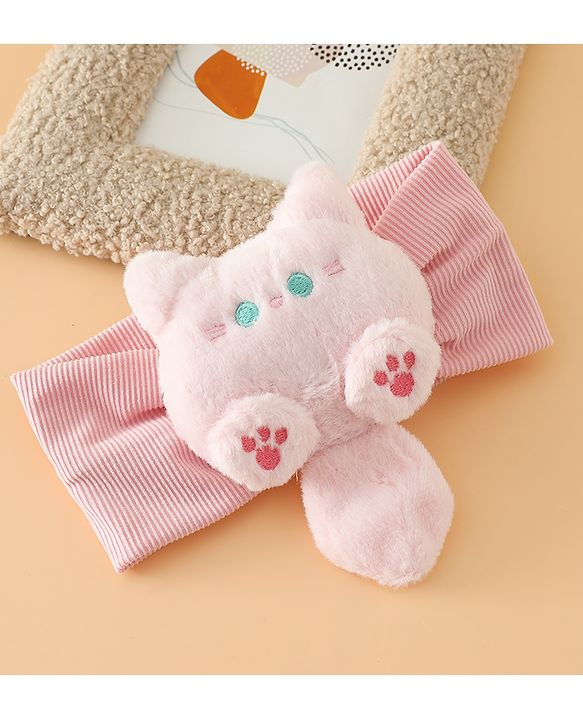 Babyhug Free Size Kitten snowball Applique Headbands - Pink
