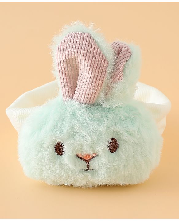 Babyhug Headbands Free Size With Bunny Applique - White