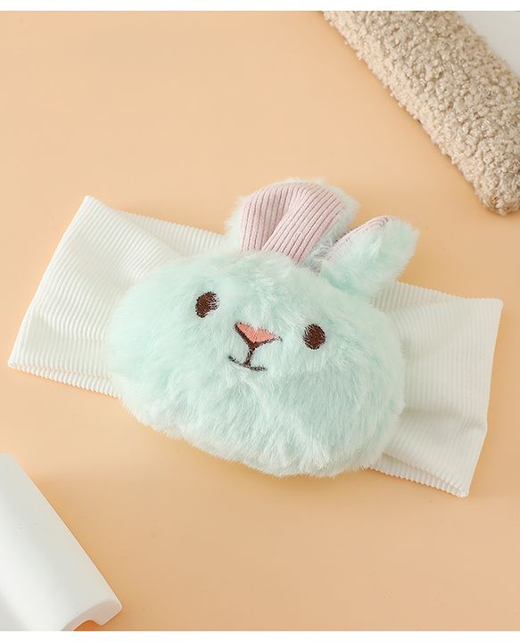 Babyhug Headbands Free Size With Bunny Applique - White