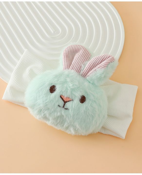 Babyhug Headbands Free Size With Bunny Applique - White