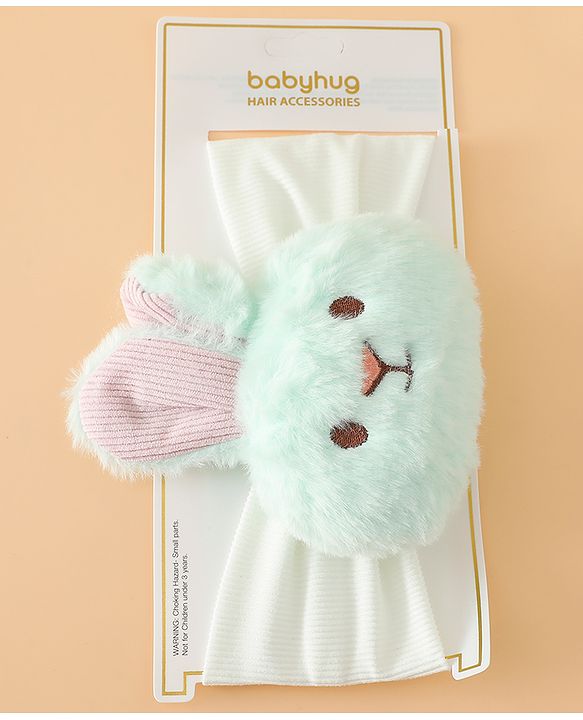 Babyhug Headbands Free Size With Bunny Applique - White
