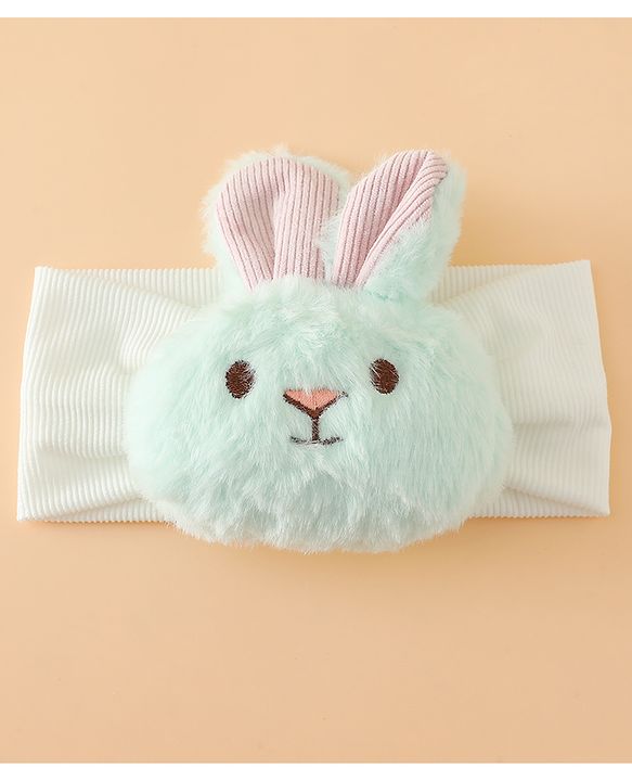 Babyhug Headbands Free Size With Bunny Applique - White