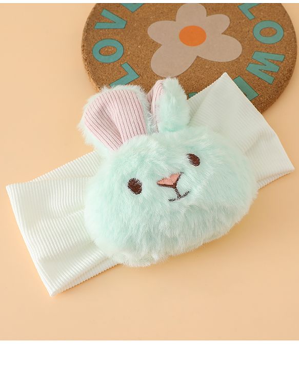 Babyhug Headbands Free Size With Bunny Applique - White