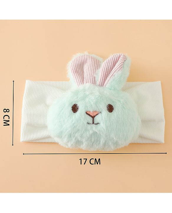 Babyhug Headbands Free Size With Bunny Applique - White