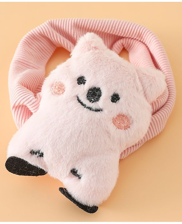 Babyhug Free Size Headband With Bear Applique - Pink