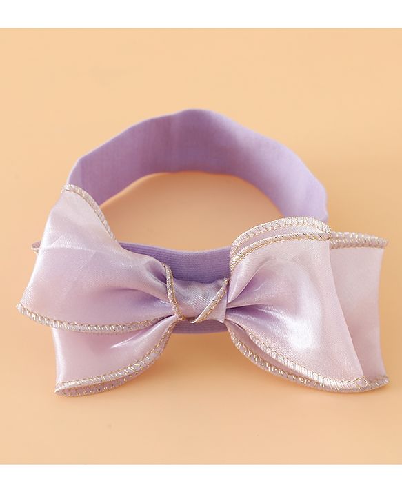 Babyhug Headbands Free Size With Bow & Floral Applique Pack Of 2 - Brown & Maroon
