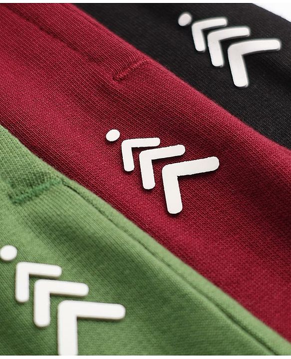 Pine Kids Knit Full Length Solid Lounge Pants Pack Of 3 - Green Maroon & Black