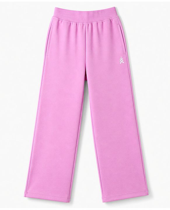 Pine Kids Knit Full Length Solid Lounge Pants Pack Of 3 - Pink Lilac & Navy Blue
