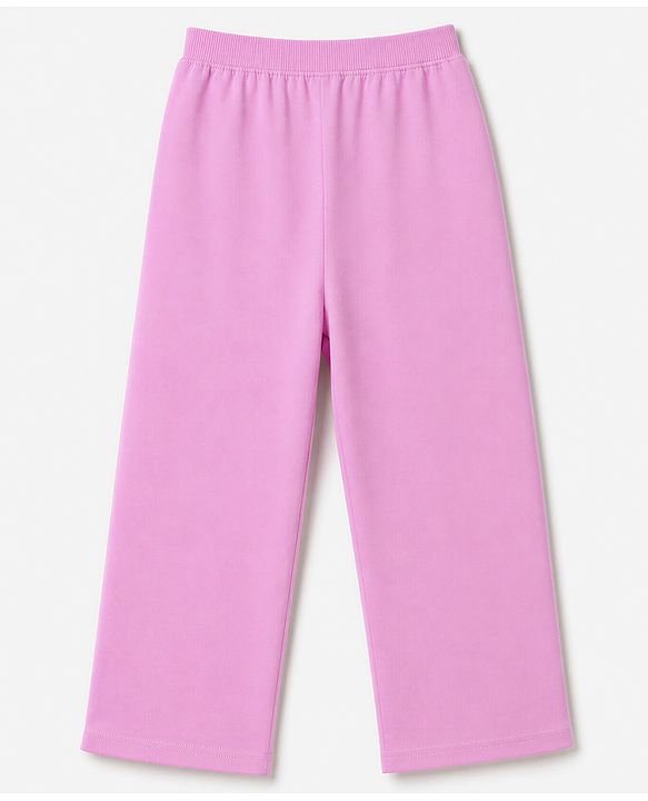Pine Kids Knit Full Length Solid Lounge Pants Pack Of 3 - Pink Lilac & Navy Blue