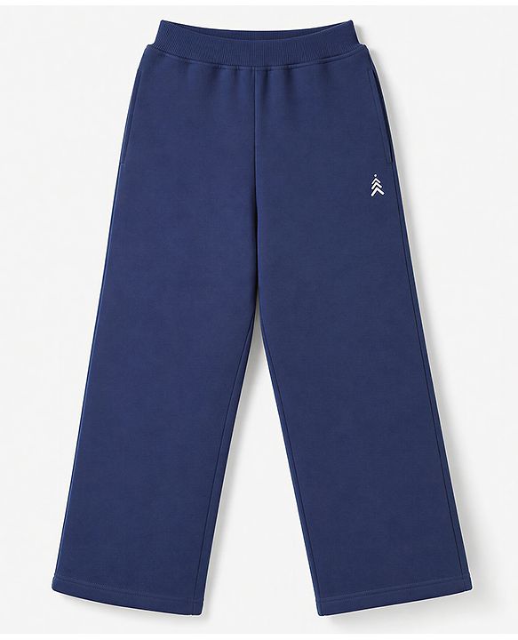 Pine Kids Knit Full Length Solid Lounge Pants Pack Of 3 - Pink Lilac & Navy Blue