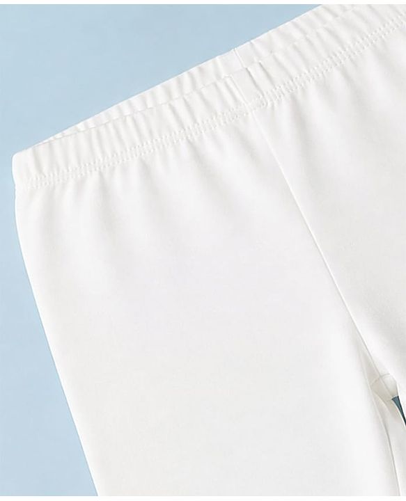 Babyhug Cotton Elastane Knit Full Length Solid Lycra Leggings Pack of 3 - White
