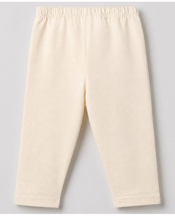 Babyhug Cotton Lycra Elastane Knit Slim Fit Full Length Solid Leggings Pack of 3 - Light Green, Pink & Cream