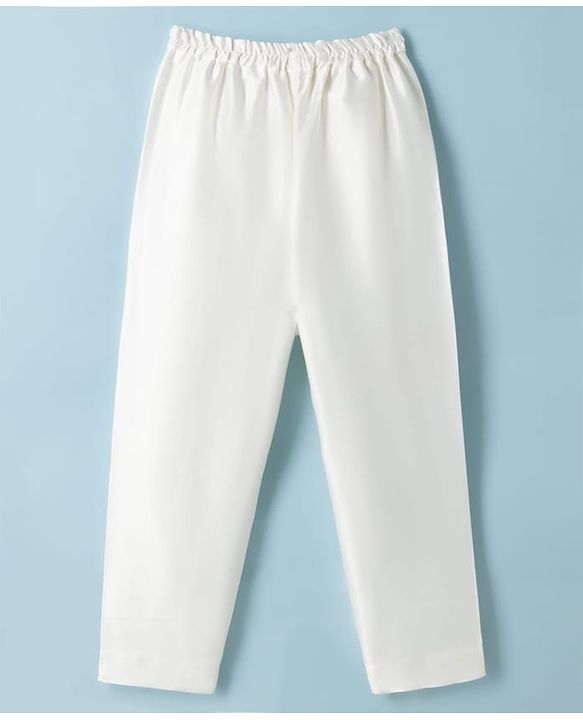 Babyhug Woven Full Sleeves Kurta Pyjama Set and Floral Embroidered Jacket With Sequin Detailing - Offwhite