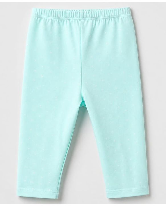 Babyhug Cotton Lycra Elastane Knit Slim Fit Full Length Solid Leggings with Floral Print Pack of 3 - White, Lilac & Light Blue