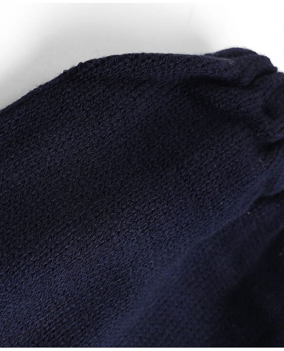 Babyhug Knit Full Length Fleece and Woollen Bottomwear - Navy Blue