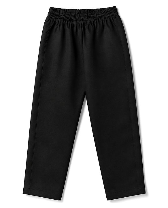 Babyhug Rayon Woven Full Length Solid Pathani Kurta Pyjama Set - Black
