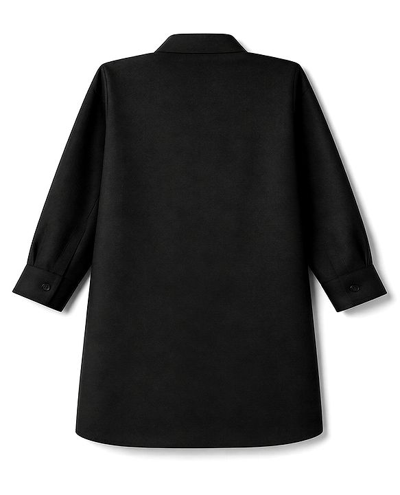 Babyhug Rayon Woven Full Length Solid Pathani Kurta Pyjama Set - Black