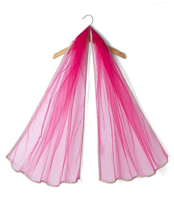 Babyhug Chanderi Woven Half Sleeves Kolka Printed & Embroidered Choli Lehenga  & Dupatta Set -Fuchsia
