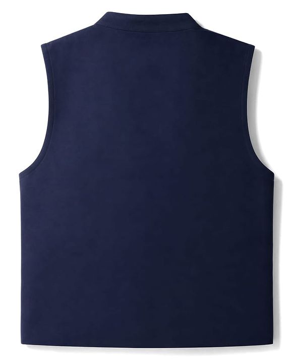 Babyhug Woven Full Sleeves Solid Kurta Pyjama Set With Velvet Thread Embroidered Jacket - Navy Blue