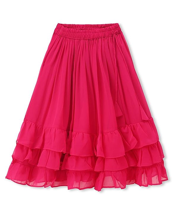 Babyhug Georgette Woven Three Fourth Sleeves Floral Embroidered Lehenga Choli and Jacket Set - Pink