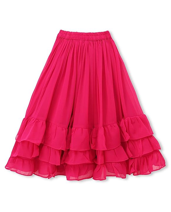 Babyhug Georgette Woven Three Fourth Sleeves Floral Embroidered Lehenga Choli and Jacket Set - Pink