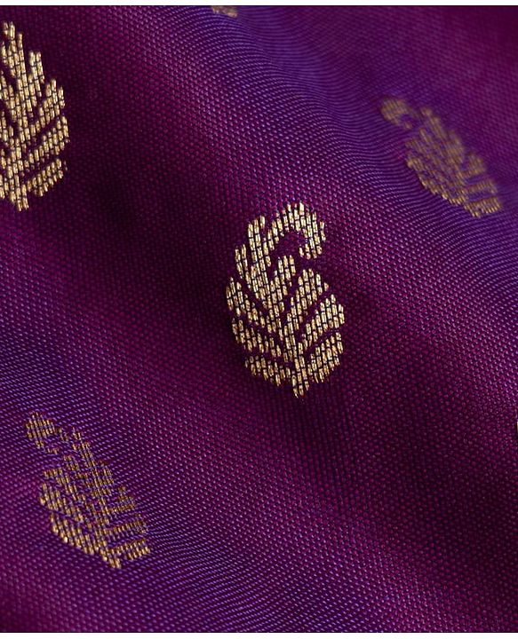 Babyhug Brocade Woven Full Sleeves Kurta Pajama Set with Kolka Embroidery - Purple