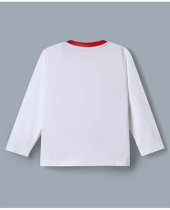 Babyhug Disney Single Jersey Knit Full Sleeves T-Shirt & Pyjama Night Suit with Winnie the Pooh & Friends Graphic - White