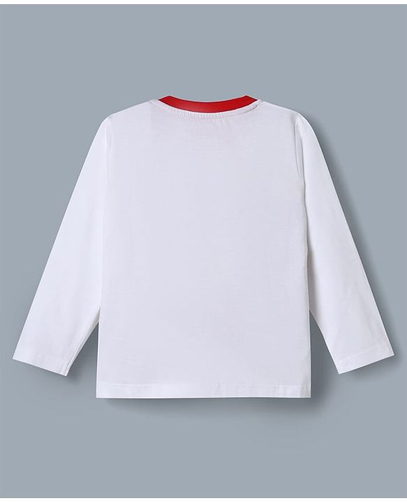 Babyhug Disney Single Jersey Knit Full Sleeves T-Shirt & Pyjama Night Suit with Winnie the Pooh & Friends Graphic - White