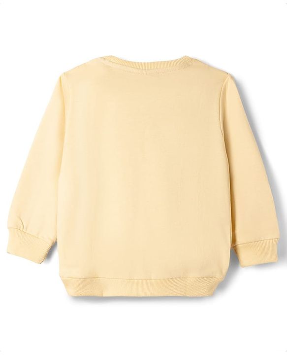 Babyhug Disney Terry Knit Full Sleeves Sweatshirt & Trackpants With Simba & Friends Graphic - Cream