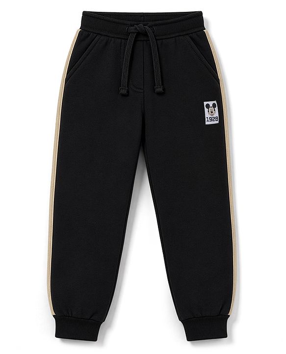 Babyhug Disney Terry Knit Full Sleeves Sweatshirt & Joggers Set With Mickey Mouse Graphic - Tan