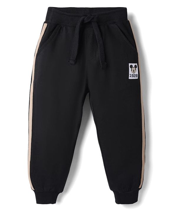 Babyhug Disney Terry Knit Full Sleeves Sweatshirt & Joggers Set With Mickey Mouse Graphic - Tan