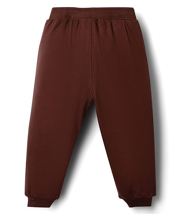 Babyhug Disney Single Jersey Knit Full Sleeves T-shirt and Joggers With Winnie the Pooh Graphic - Brown