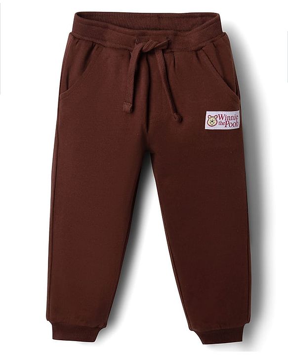 Babyhug Disney Single Jersey Knit Full Sleeves T-shirt and Joggers With Winnie the Pooh Graphic - Brown