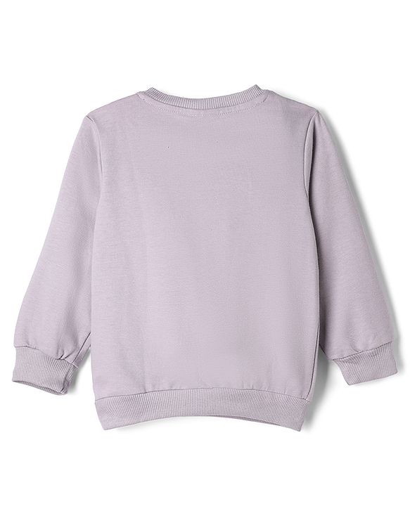Babyhug Disney Terry Knit Full Sleeves Sweatshirt & Trackpants with Winnie The Pooh Graphic - Lavender & Red