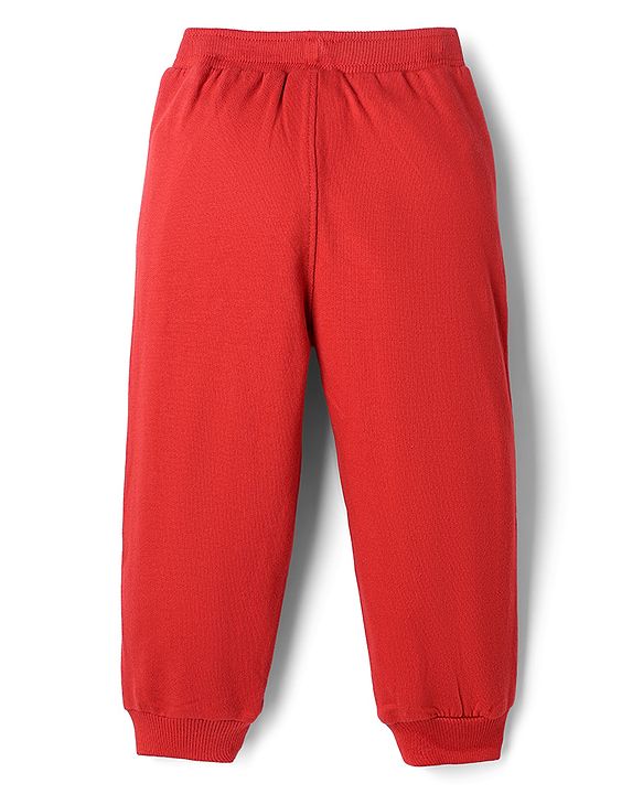 Babyhug Disney Terry Knit Full Sleeves Sweatshirt & Trackpants with Winnie The Pooh Graphic - Lavender & Red