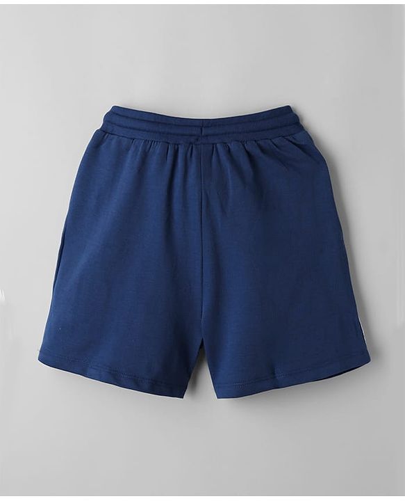 Pine Kids Disney Terry Knit Half Sleeves T-shirt and Shorts With Minnie Mouse Graphic - Navy