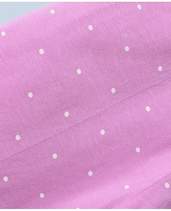 Babyhug Cotton Lycra Knit Full Length Polka Dots & Floral Printed Leggings Pack of 3 - Purple White & Light Green
