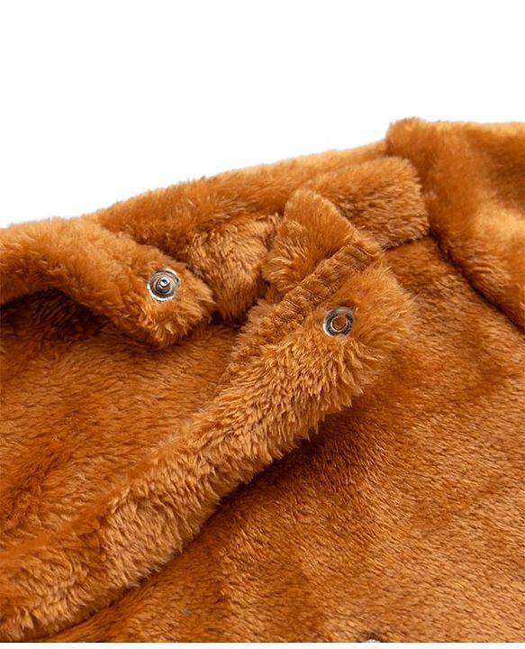Babyhug Velour Knit Full Sleeves T-Shirt & Pajama Winter Night Suit with Cosy Snuggles in Brown