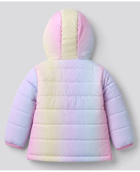 Babyhug Woven Hoodies with Full Sleeves and Crown Sequins in Pink