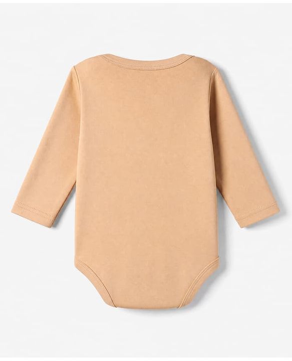 Babyhug 100% Cotton Interlock Knit Solid Onesies with Full Sleeves Pack of 3 - Sea Green, Tan & Navy Blue