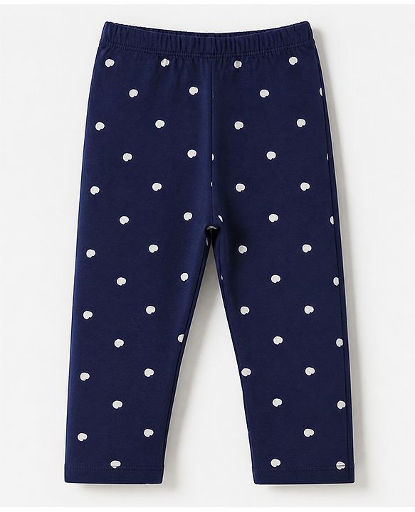 Babyhug Cotton Elastane Knit Full Length Leggings With Heart & Animal Print Pack of 3 - Pink & Black