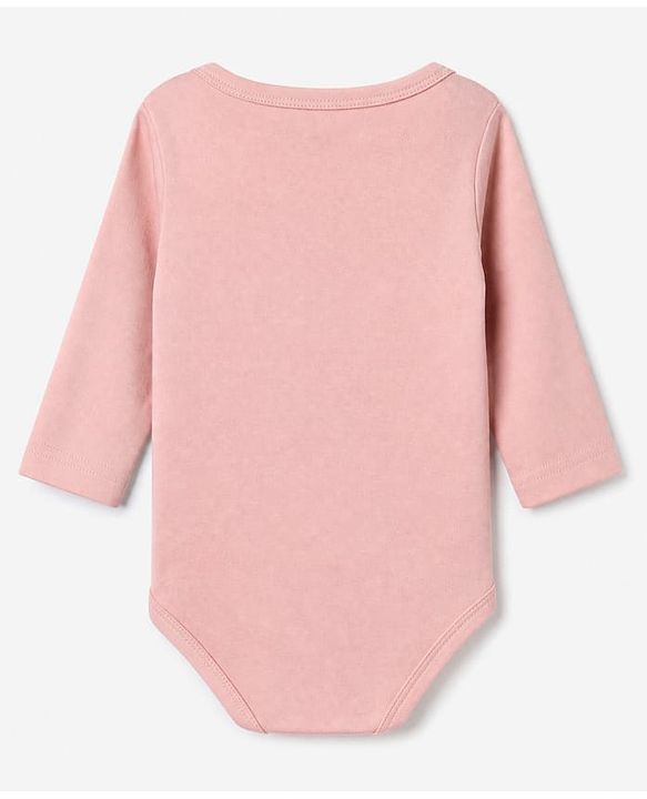Babyhug 100% Cotton Interlock Knit Solid Onesies with Full Sleeves Pack of 5 - Pink, Lavender, Lemon, Baby Pink & Rose Gold
