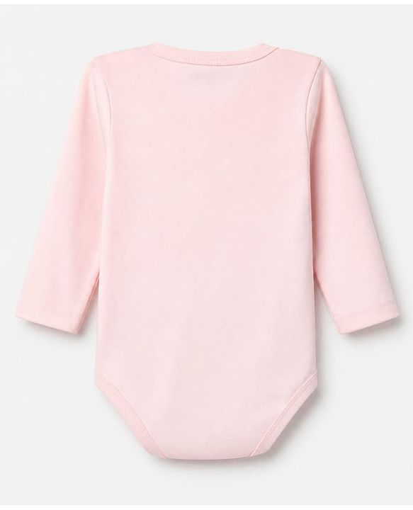 Babyhug 100% Cotton Interlock Knit Solid Onesies with Full Sleeves Pack of 5 - Pink, Lavender, Lemon, Baby Pink & Rose Gold
