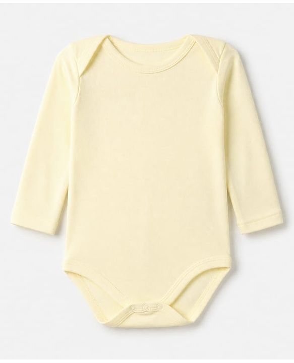 Babyhug 100% Cotton Interlock Knit Solid Onesies with Full Sleeves Pack of 5 - Pink, Lavender, Lemon, Baby Pink & Rose Gold
