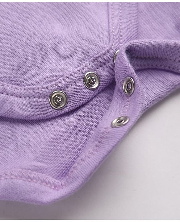 Babyhug 100% Cotton Interlock Knit Solid Onesies with Full Sleeves Pack of 5 - Pink, Lavender, Lemon, Baby Pink & Rose Gold