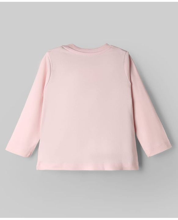 Babyhug Disney Single Jersey Knit Full Sleeves T-Shirt & Pyjama Night Suit with Minnie Mouse & Marie Print Pack of 2 - Pink  & White