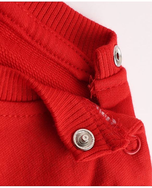 Babyhug HEAVY GAUGE 100% Cotton Terry Knit Full Sleeves Sweatshirt with Merry Holidays & Heart Print - Red