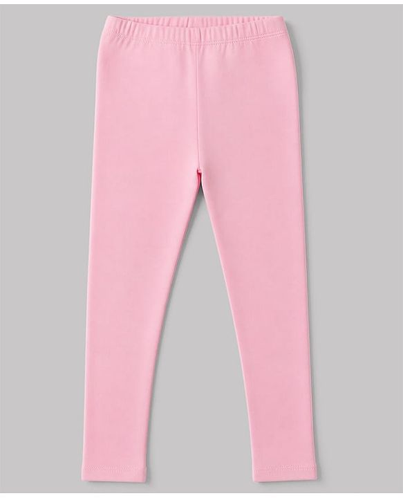 Babyhug Cotton Elastane Knit Solid Lycra Leggings With Floral Print Pack of 3 - Pink Brown White